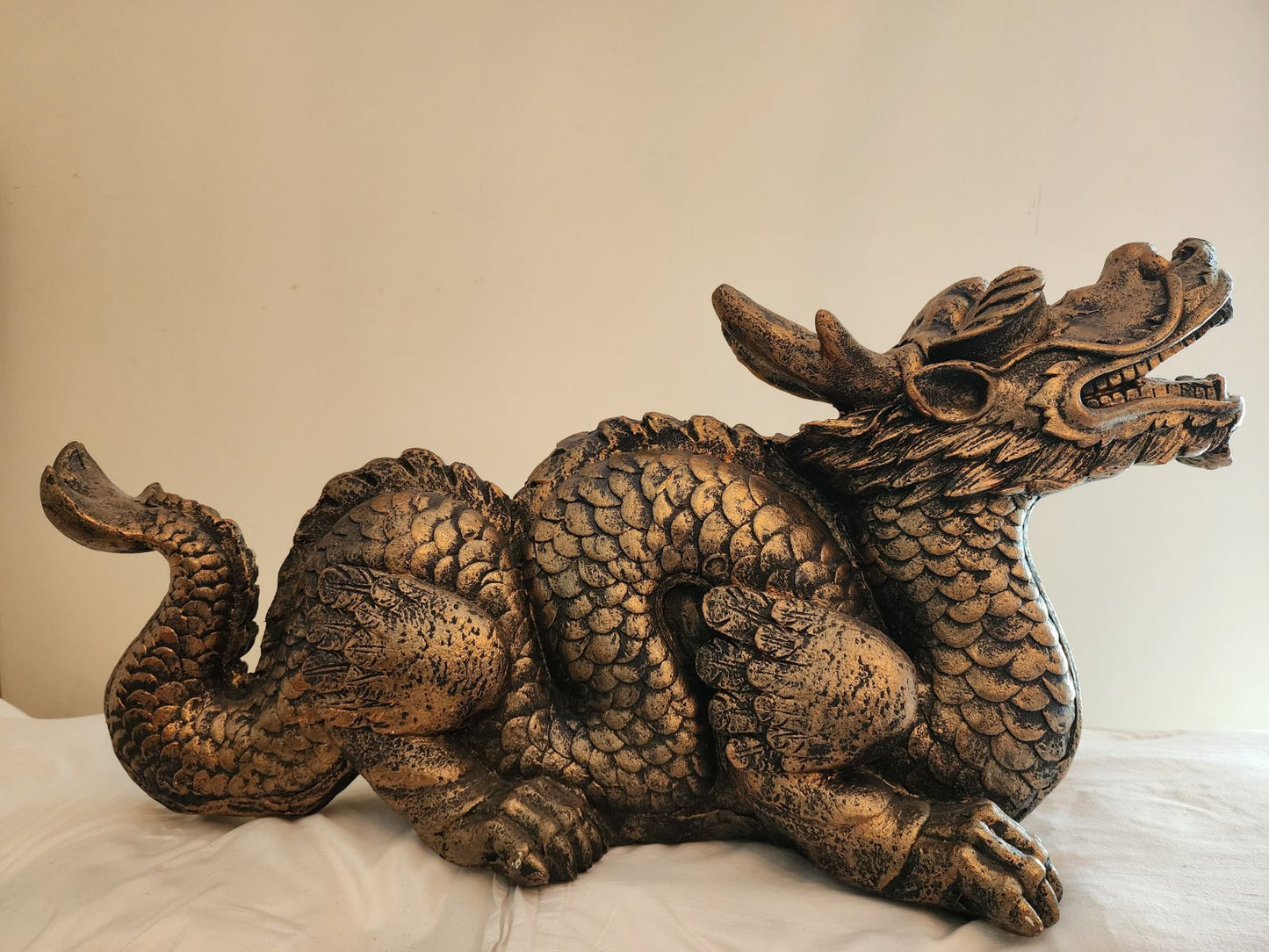 Hand Carved Dragon Statue